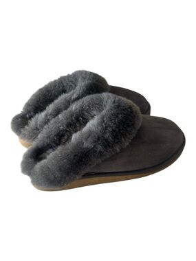 OVERLAND Australian Merino Sheepskin Mules Indoor Outdoor Sole Grey Size 8